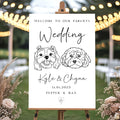 Personalized Pet Wedding Welcome Sign Using Pet Photo, Custom Dog Cat Welcome by GiantBigHands