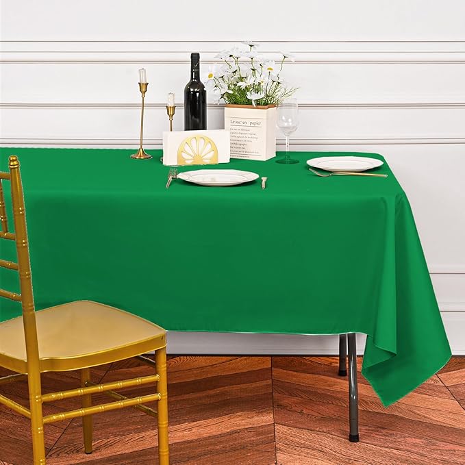 6 Pack Green Tablecloths for 6ft Rectangle Tables 60 x 102 Inch - Image 6