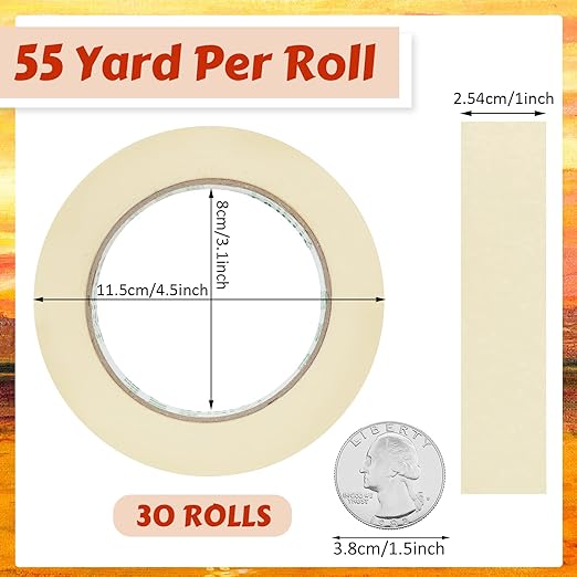 Masking Tape Bulk General Purpose Masking Painting Tape 55 Yards - Image 2