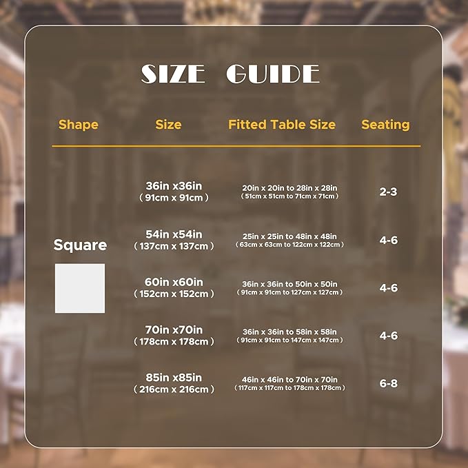 sancua Square Tablecloths 70x70 Inch, 2 Pack - Image 7