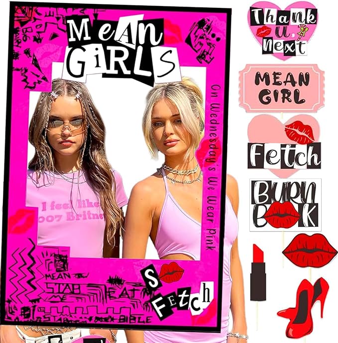 LaVenty Mean Girls Party Photo Booth Props Frame Mean Girls Party Decoration - Image 3