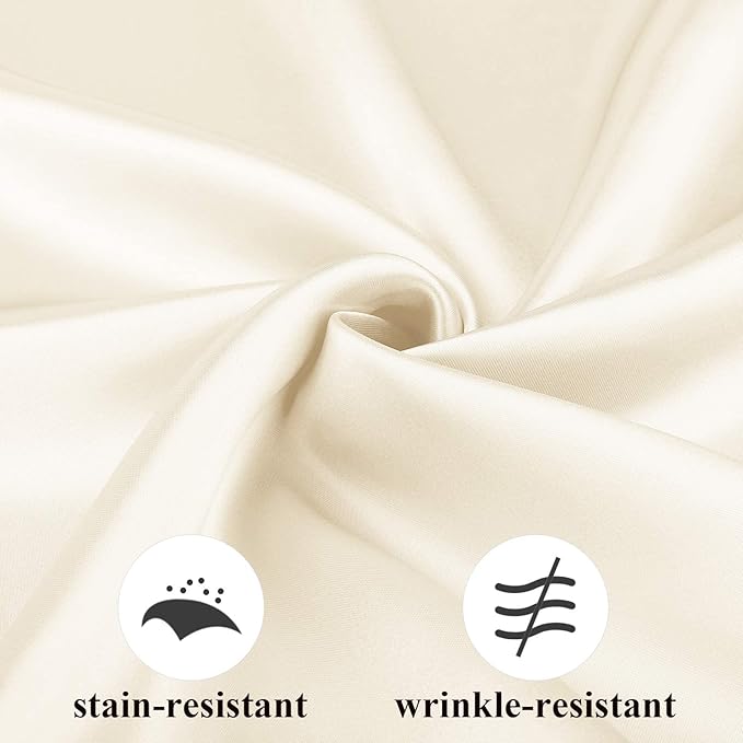 Aneco 24 Pieces Satin Napkin Square 20 x 20 Inches Dinner Napkins Weddings - Image 4