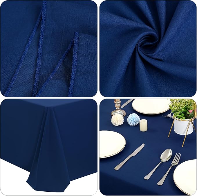 12 Packs 90 x 132 Inch Tablecloth, Stain and Wrinkle Resistant Washable Fabric - Image 5