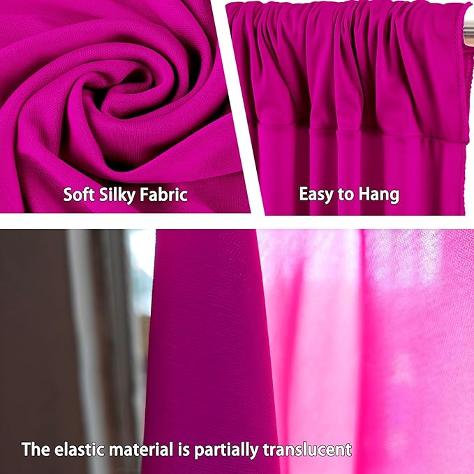 10 x 10 Feet Rose Red Backdrop Curtain - Image 3