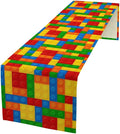 Building Blocks Table Runner Funny Celebration Party Birthday Party by ShiTingYu
