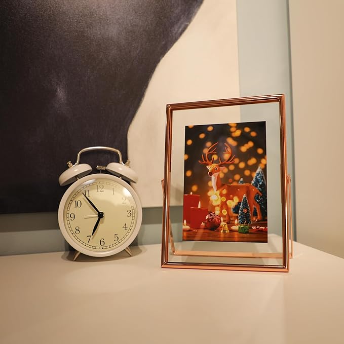 Rose Gold Floating Frame, For Picture 4x6, Tabletop Use, Classy Gift For - Image 6