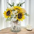 Fake Flowers in Vase, Artificial Sunflower Bouquets in Vase by LEFTOVER