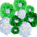 Green Paper Flowers Decoration for Boho Wedding, Bridal or Baby Showers by BARTHEW