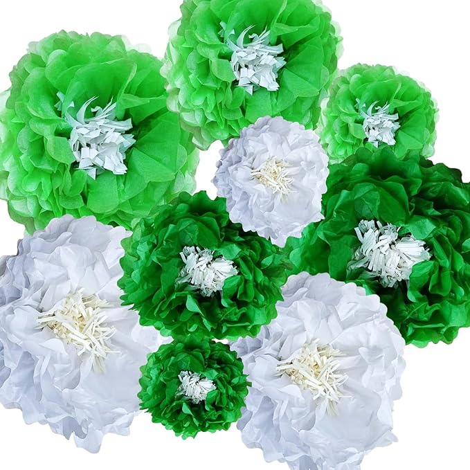 Green Paper Flowers Decoration for Boho Wedding, Bridal or Baby Showers by BARTHEW