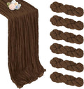 6 Pack Brown Cheesecloth Fall Table Runner 10ft Boho Gauze Fabric Cheese Cloth by Pepmily