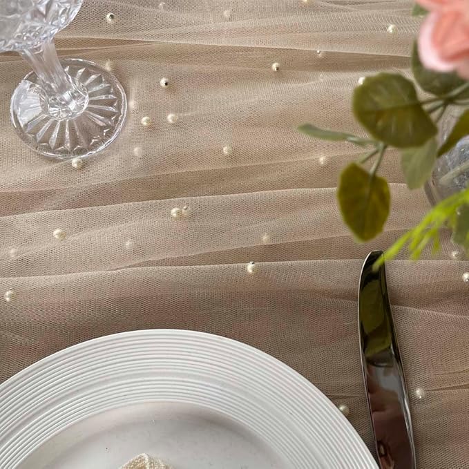 EHLDekol Pearl Table Cloth Elegant Polyester Table Runner - Image 5