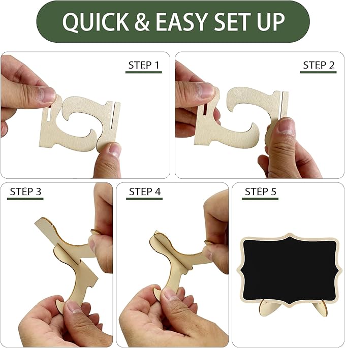 12pcs Mini Chalkboard Signs - Image 3