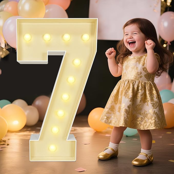 Marquee Light Up Numbers: 3FT Large Decorative Letters Signs by Unknown