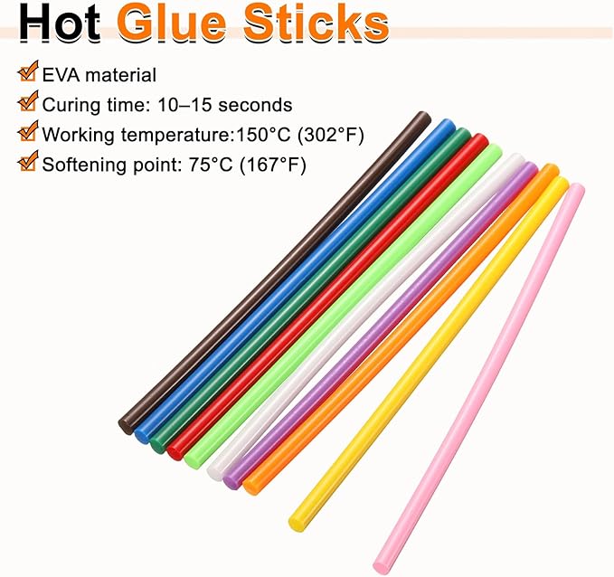 HARFINGTON 10pcs Hot Glue Sticks 0.28" Dia x 3.94" Long EVA Mini Hot Melt - Image 4