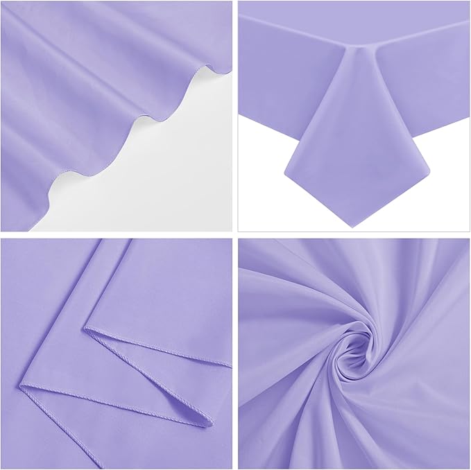 6 Pack Lavender Tablecloths for 8ft Rectangle Tables 60 x 126 Inch - Image 7