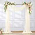 Wedding Arch Draping Fabric Backdrop 1 Panel 30" x 19Ft Ivory Drapes Curtains by Suppromo