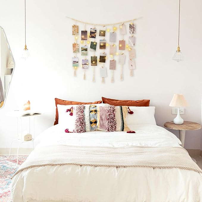 Mkono Macrame Hanging Photo Display Wall Decor - Image 3