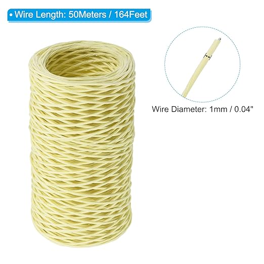 PATIKIL 164 Feet Floral Bind Wire Wrap Twine, 1mm Florist Wire Iron Wire Paper - Image 2