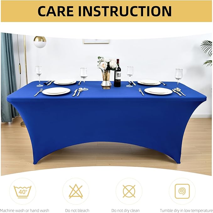 2-Pack 4ft Spandex Table Covers - Image 6