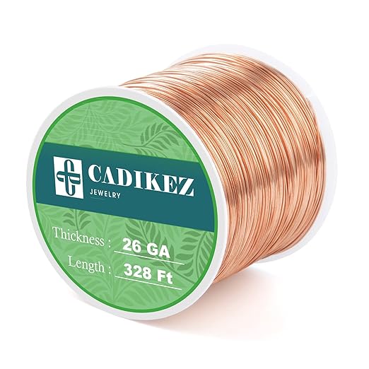 28 Gauge Craft Wire Jewelry Wire 100M/0.3mm Rose Gold Plated Thin Brass Wire by Cadikez