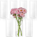 7pcs Glass Cylinder Vases for Centerpieces by Unknown