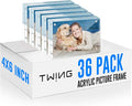 TWING 36 Pack 4x6 Acrylic Picture Frames Bulk, 10+10MM 4 By 6 Magnetic Acrylic by TwingRepublic