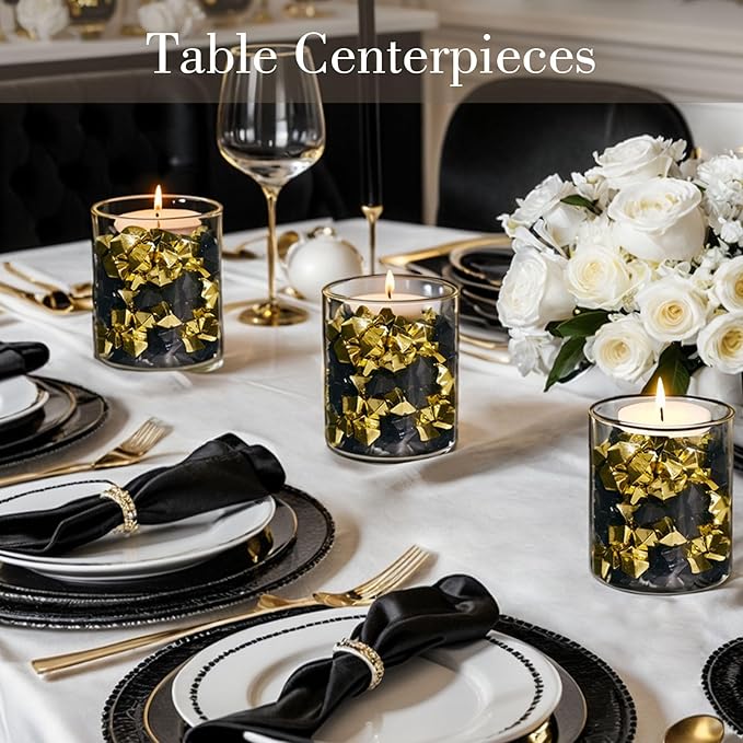 DomeStar 150PCS Fake Gold Ice, Acrylic Ice Fake Plastic Gold Nuggets Rocks Gems - Image 6