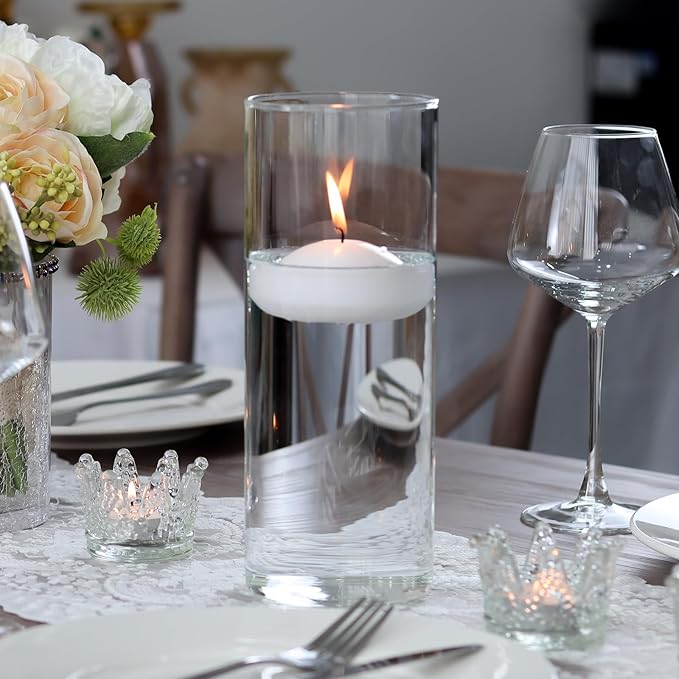 WDHODEC Cylinder Flower Vases 6PCS, Hurricane Candle Holders Pillar Votives - Image 6