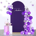 SoarDream Arch Backdrop Cover Purple Spandex Fitted 5FT Wedding Arch Covers by SoarDream