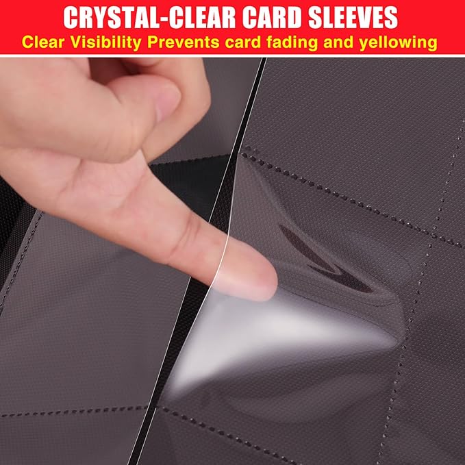 Premium 16-Card Binder 1000+ Card PU Cover Trading Card Album Compatible - Image 6