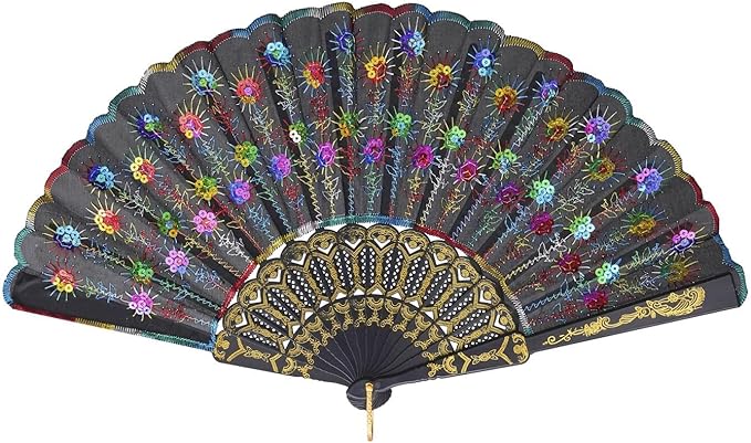 QIRMIZI 30 Pack Fabric Folding Handheld Fans, and Dancing - Image 7