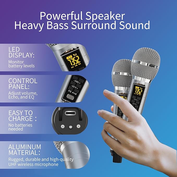 Karaoke Machine for Adults and Kids - Image 3