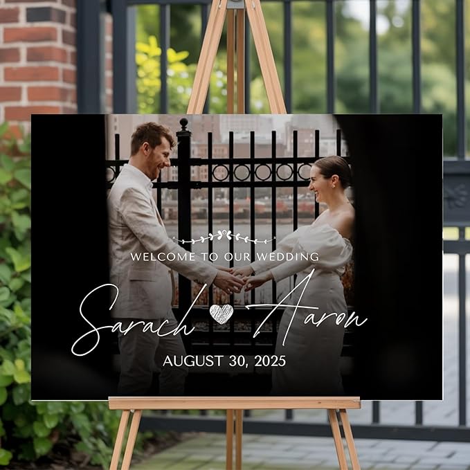 Personalized Wedding Welcome Sign by GiantBigHands