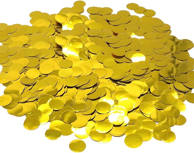 Gold Round Table Foil Confetti Beautiful Metallic Table Confetti Glitter by Unknown