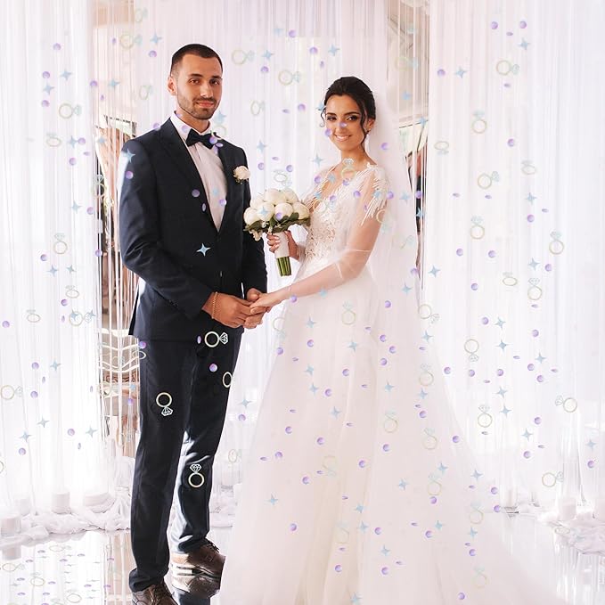 300 PCS Iridescent Bachelorette Confetti, Engagement Confetti Wedding Shower - Image 6