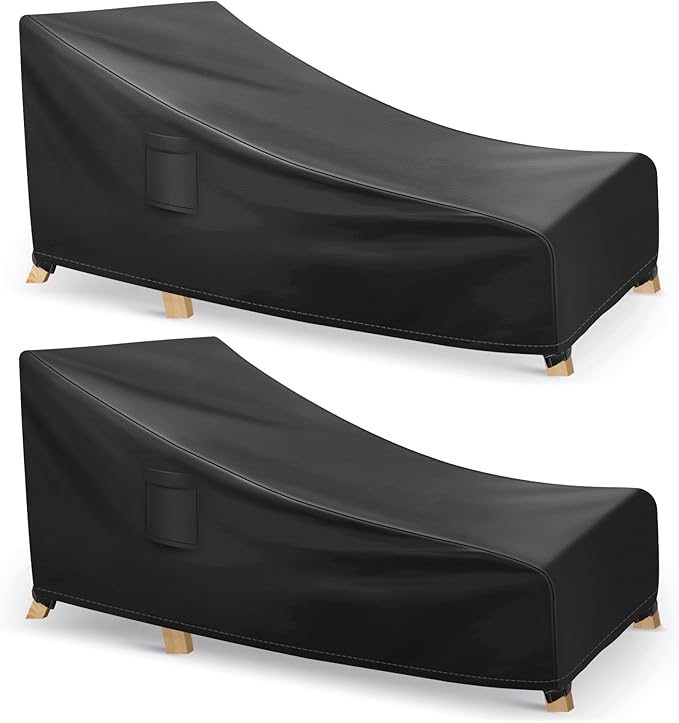 Chaise Lounge Covers Outdoor Waterproof, Heavy Duty Patio Furniture Covers by Richwon