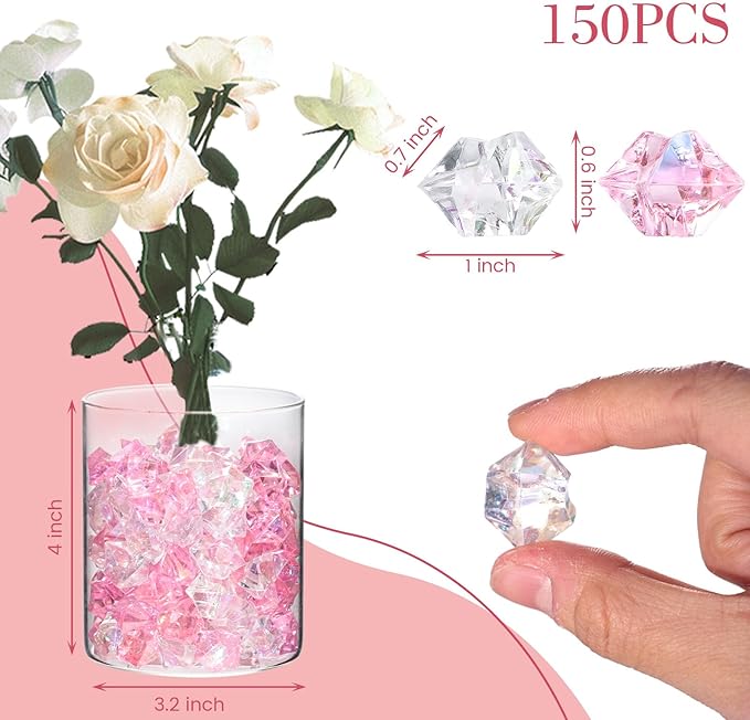 DomeStar 150PCS Dazzling Fake Ice Rocks - Image 4
