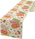 Summer Popsicles Table Runner, Watercolor Colorful Fruit Ice Cream Pops Berry by SHElifestyle