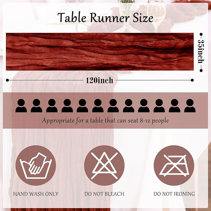 Cheesecloth Table Runner 10FT - Image 6