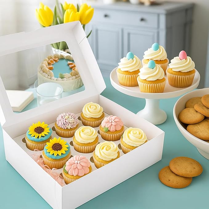 VGOODALL 12 Count Cupcake Boxes - Image 2
