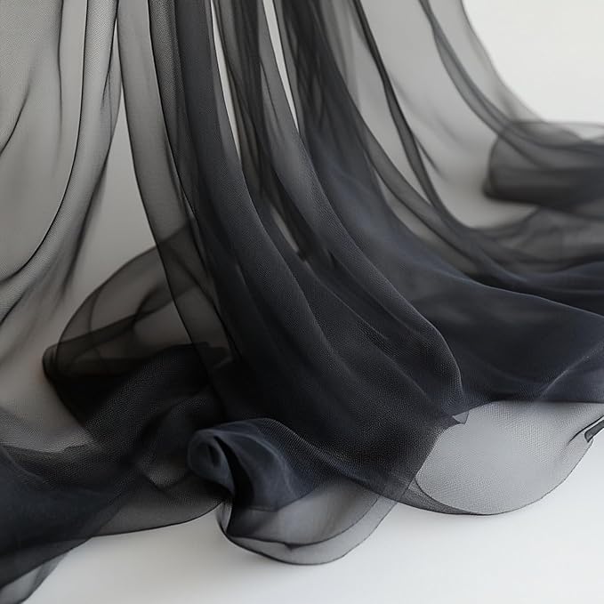 10x10ft Black Tulle Backdrop Curtain - Image 6