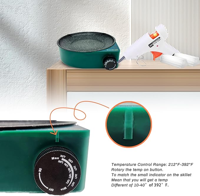 Hot Glue Melting Pot, Electric Floral Dipping Skillet Kit - Image 4
