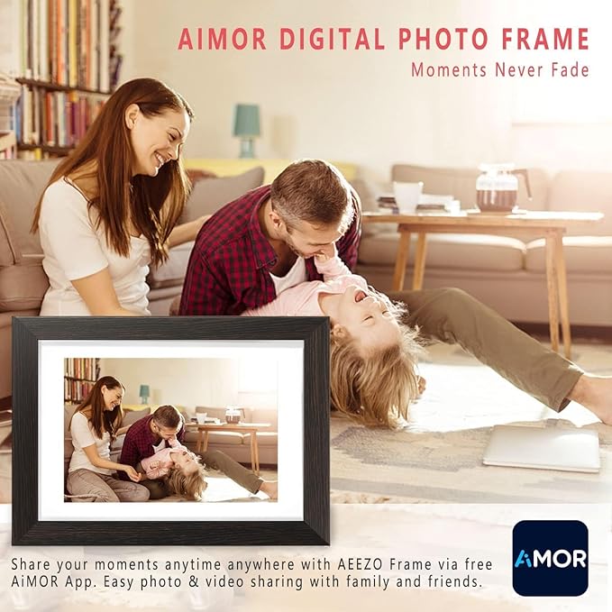 AEEZO Digital Picture Frame 10.1 Inch 1280x800 IPS Touch Screen WiFi Smart - Image 4