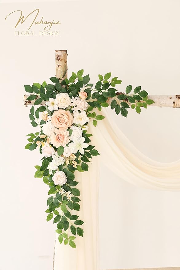 Artificial Wedding Arch Flowers Kit, Ceremony Decoration, Floral Outdoor Party - Image 3