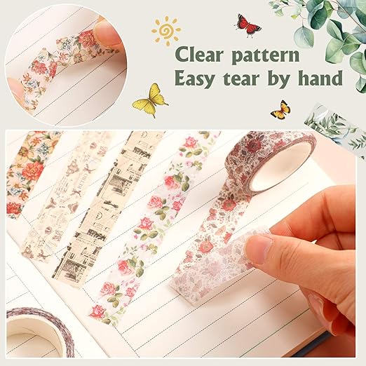 TaoBary 33 Rolls Holiday Plaid Washi Tape, 15 mm Seasonal Washi Tape Set - Image 3