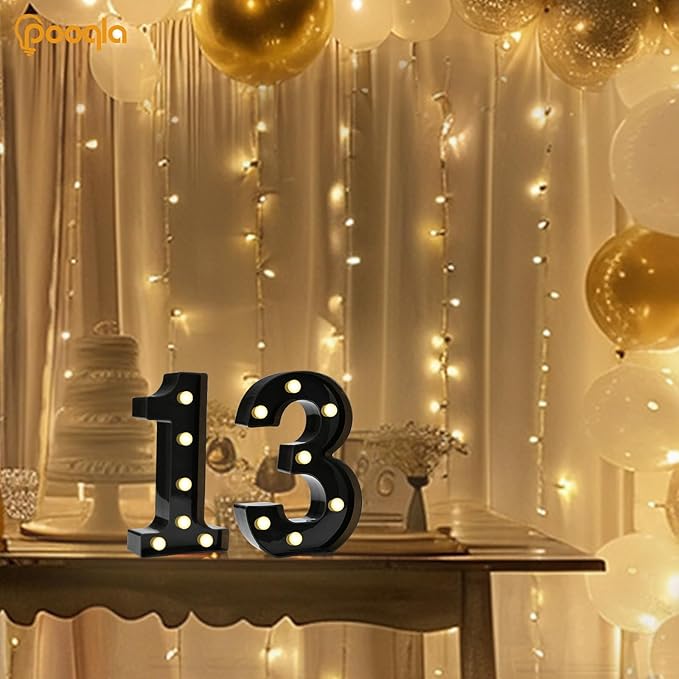 Pooqla Decorative Led Light Up Number Letters - Image 2