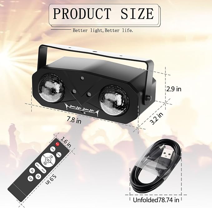 Party Lights Starry Sky Projector Ocean Wave Projector 3 in 1, DJ Dicso Ball - Image 6