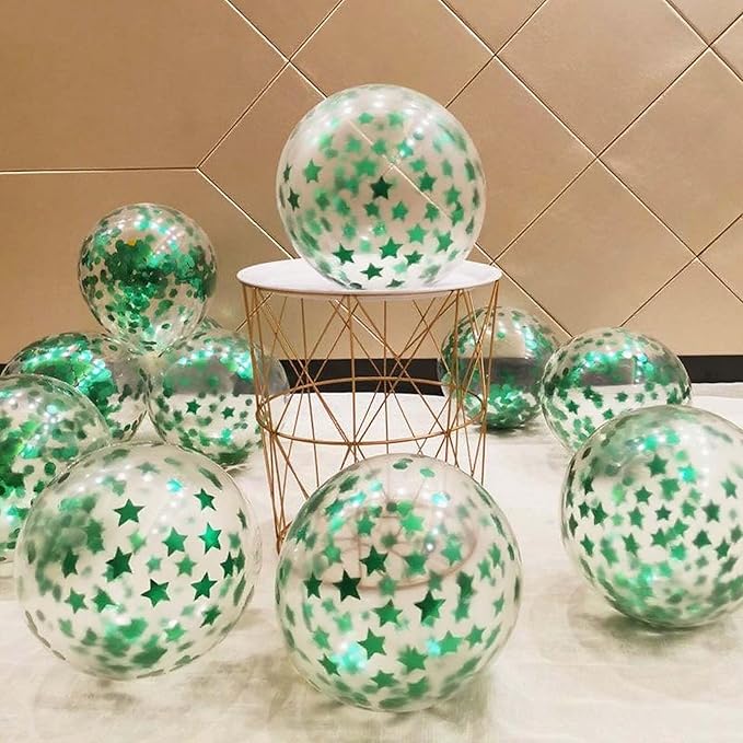 Green Metallic Foil Star Confetti 0.78inch/2cm 8000PCS Table Confetti - Image 3