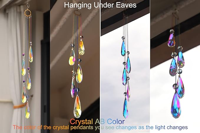 Crystals Teardrop Prisms Suncatcher Hanging Ornament Rainbow Maker - Image 4