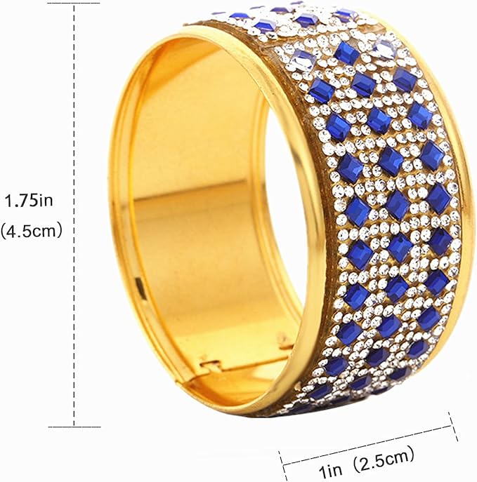 Rhinestone Napkin Ring Gold Napkin Rings Stainless Steel Blue Crystal Napkin - Image 2